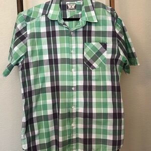 VOLCOM Men’s Classic Fit Short Sleeve Plaid Shirt XL